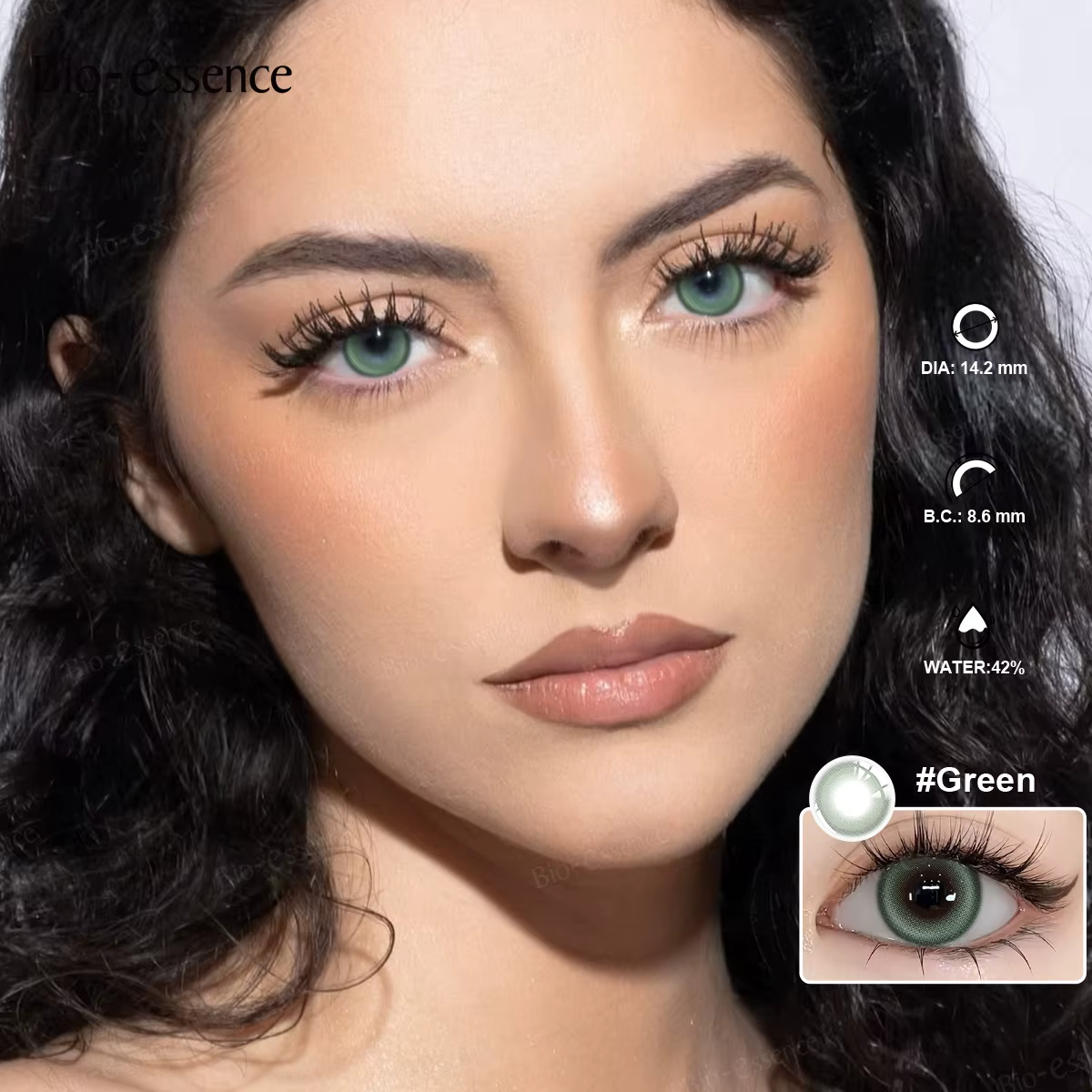 Bio-essence 1 paire de lentilles de Contact colorées pour les yeux fille russe