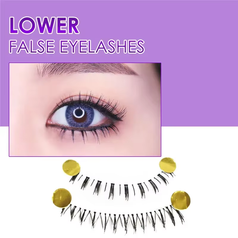 10 paires de faux cils inférieurs doux faits à la main cils inférieurs faux cils inférieurs bande transparente cils inférieurs