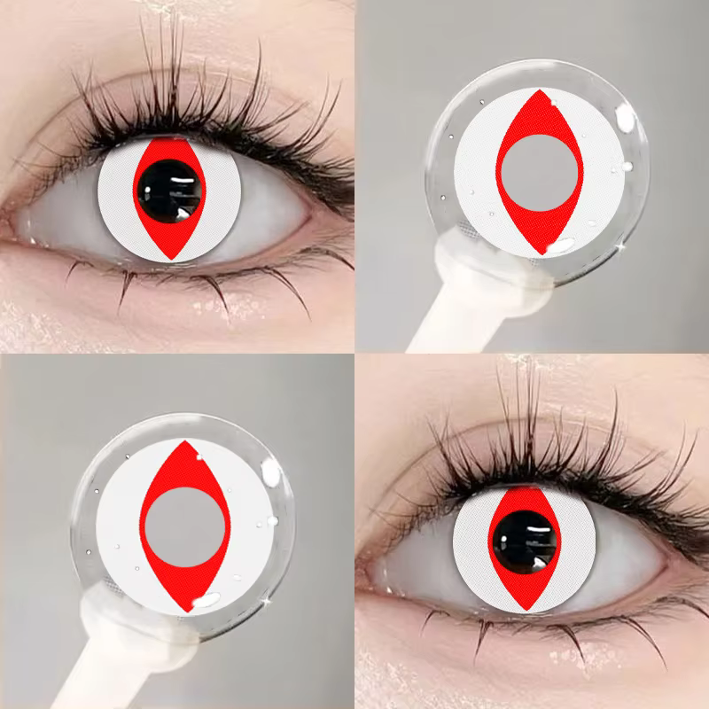 MILL CREEK 1 Paire de Lentilles de Contact Colorées Blanches pour Halloween