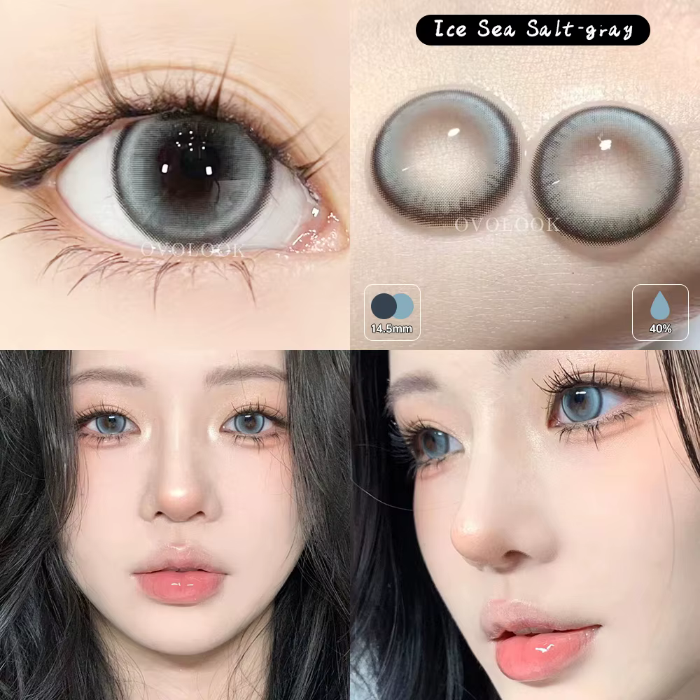 1 paire de lentilles bleues et vertes