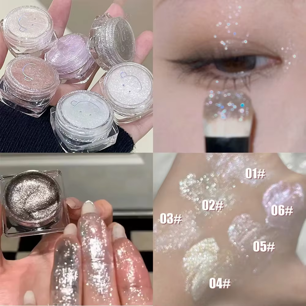 Fard à paupières liquide à paillettes violettes