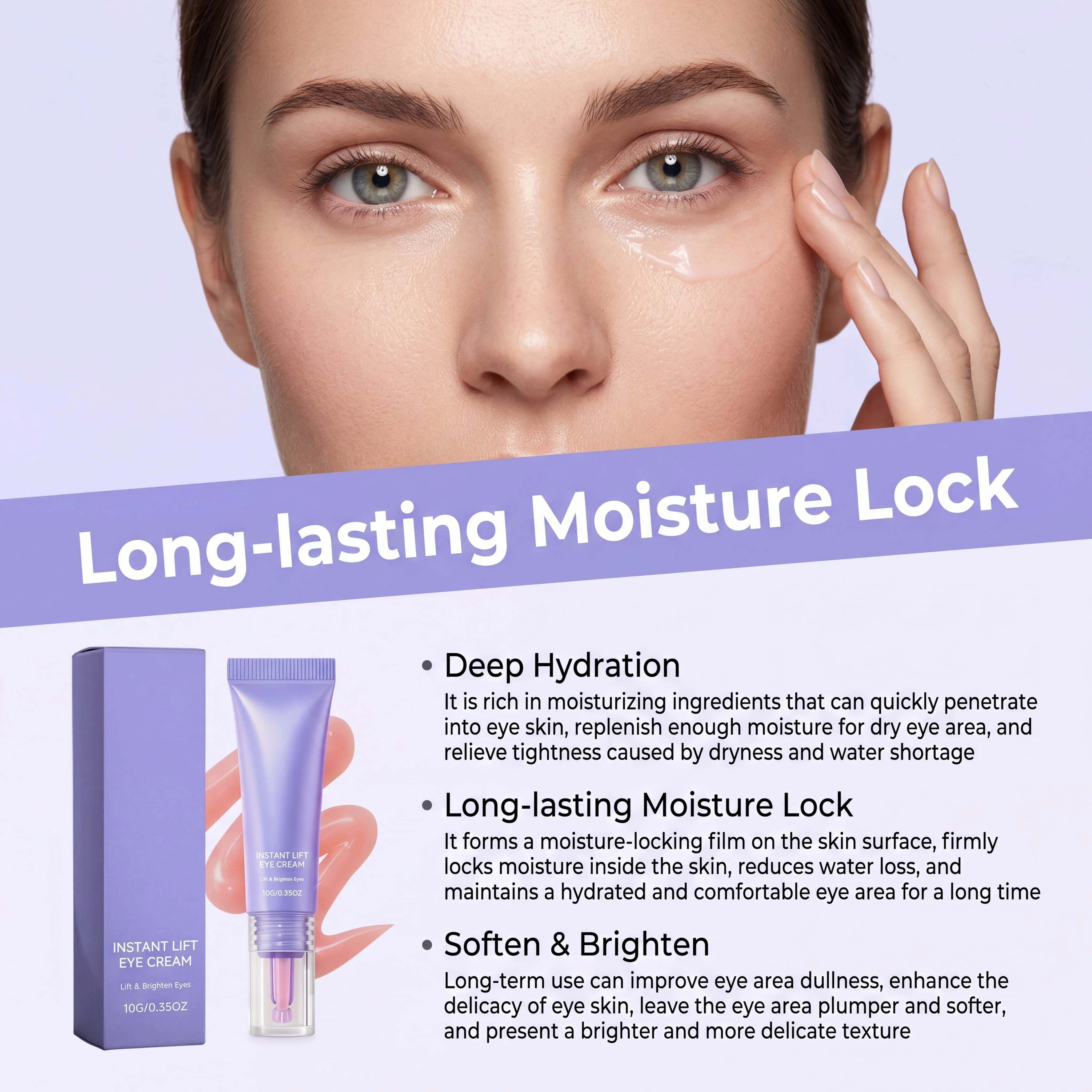 Crème pour les yeux effet liftant instantané