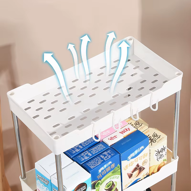 Étagère de rangement amovible à 3/4 niveaux pour espaces étroits, chariot à roulettes, étagère de salle de bain, étagères de cuisine pour espaces étroits, étagère de finition latérale