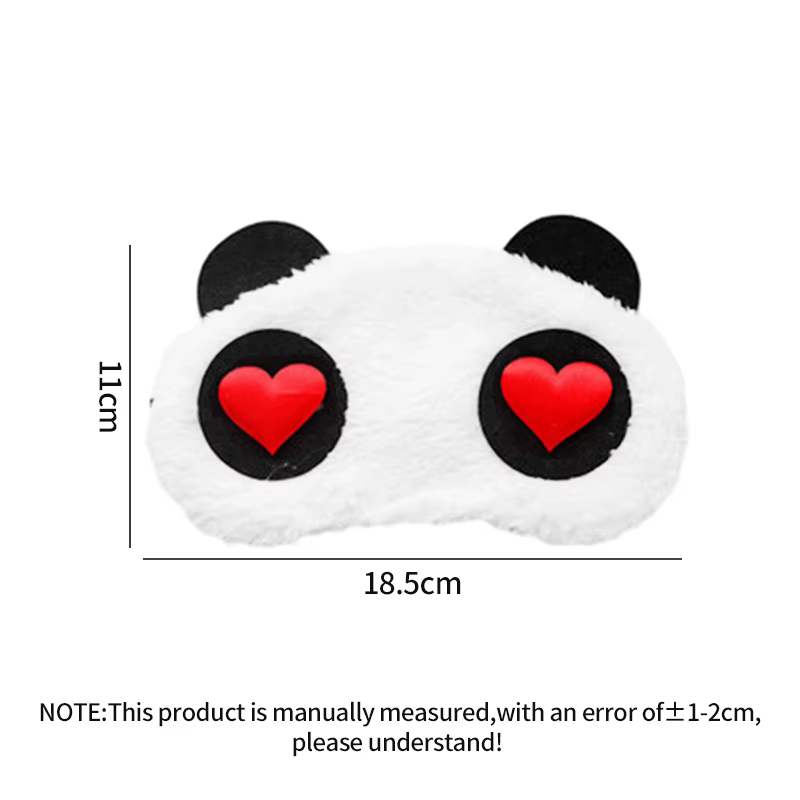 Mode mignon Design peluche Panda visage oeil voyage dormir doux masque pour les yeux bandeau ombre