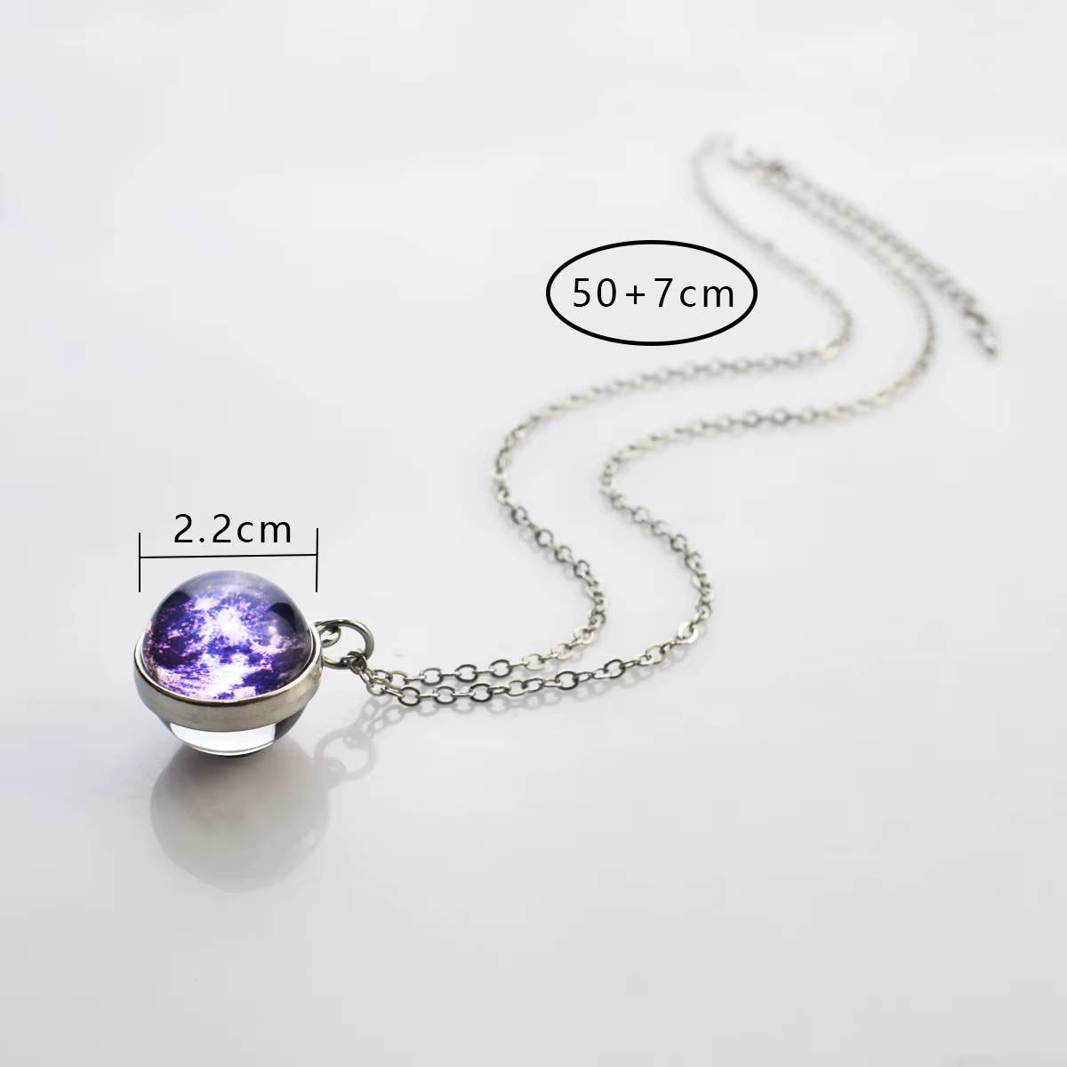 Système solaire huit planètes colliers planète galaxie Double face boule de verre pendentif collier pour femmes hommes astronomie bijoux cadeau