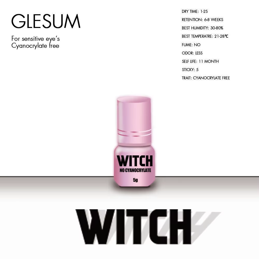 Glesum-Colle à séchage rapide pour extension de faux cils en vison