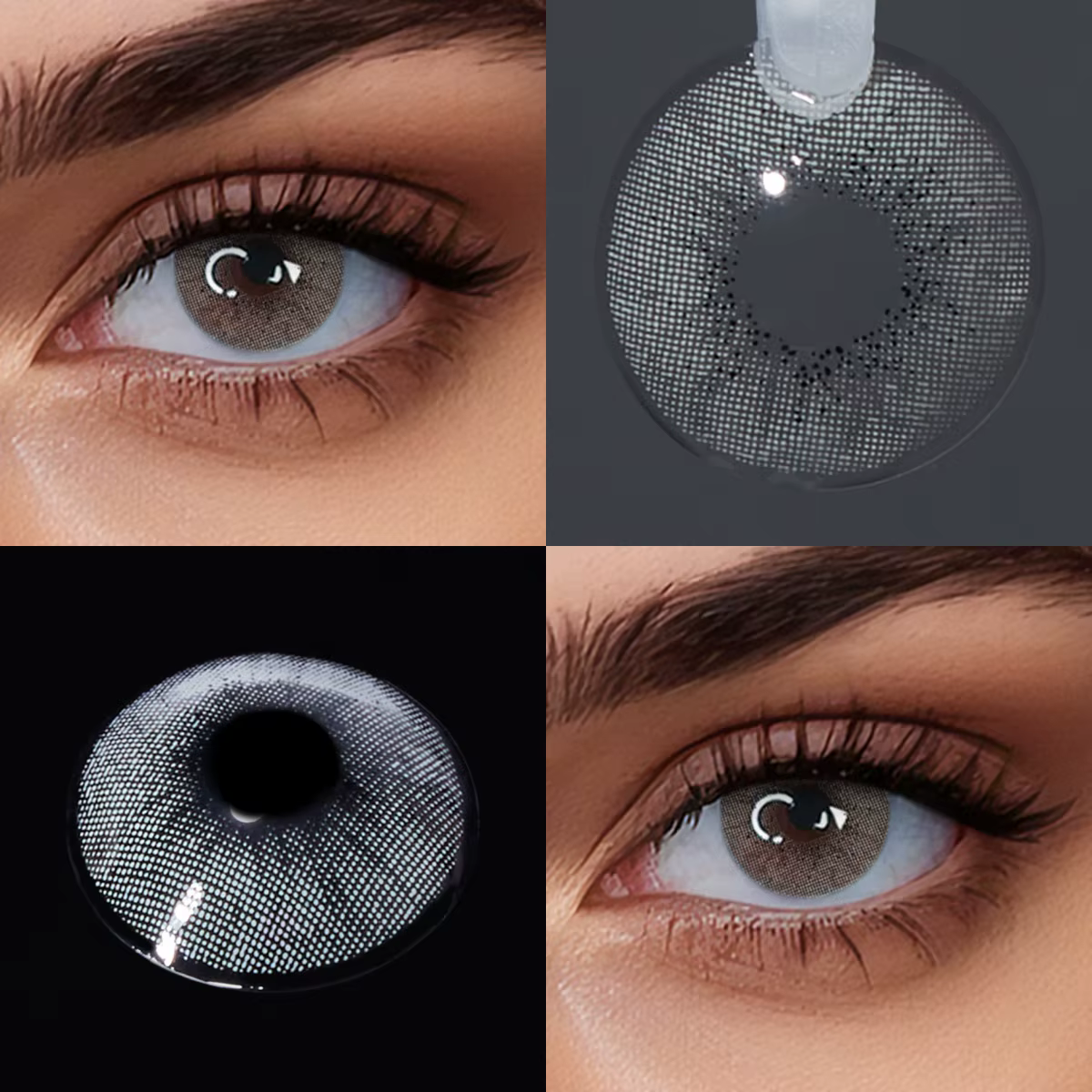 VISUASHOW Lentilles de contact colorées bleu océan naturel demi-annuelles 14