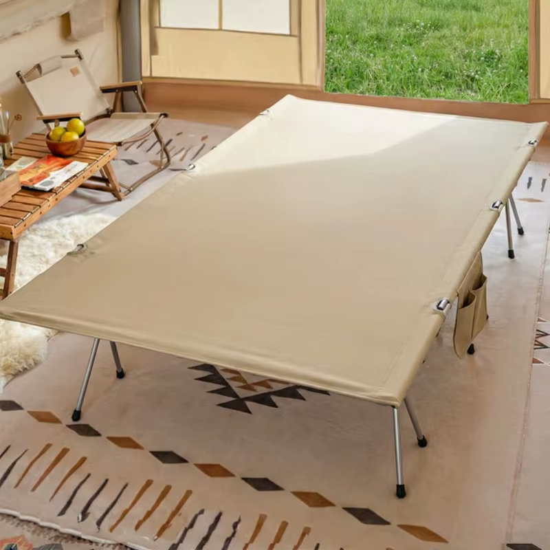 Lit de camping pliable Lohascamping 80 cm de large, ultraléger, portable, double usage (hauteur réglable), pour le backpacking, les voyages et la randonnée.