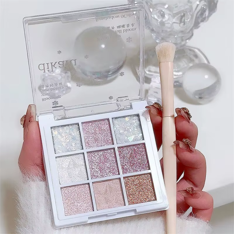 Palette de fards à paupières à paillettes de neige