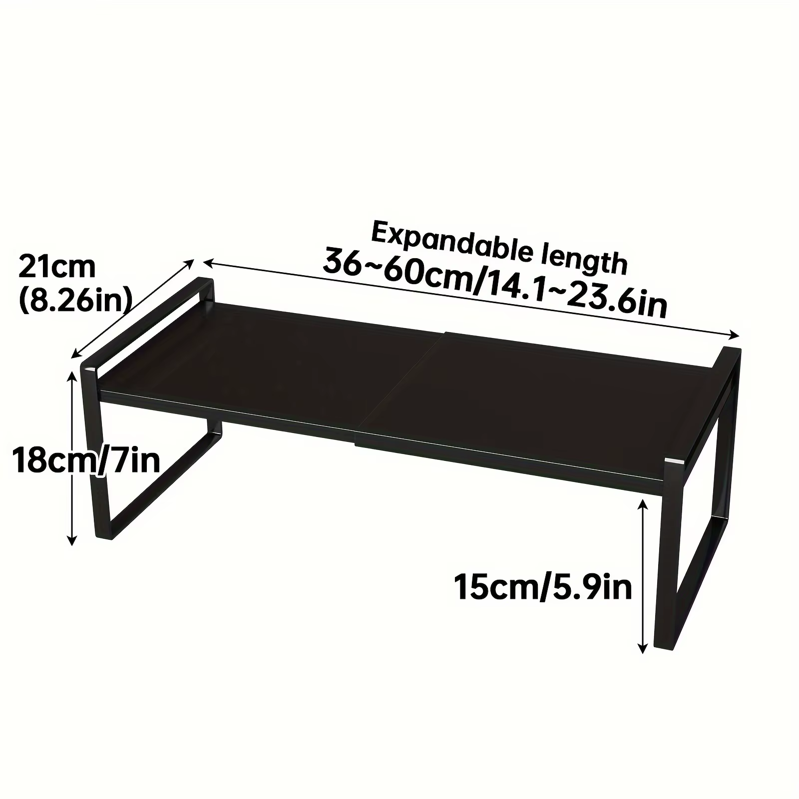 Étagère de rangement multi-niveaux pour armoire de cuisine, support de rangement pour épices, espace de rangement extensible pour la maison, en métal robuste blanc