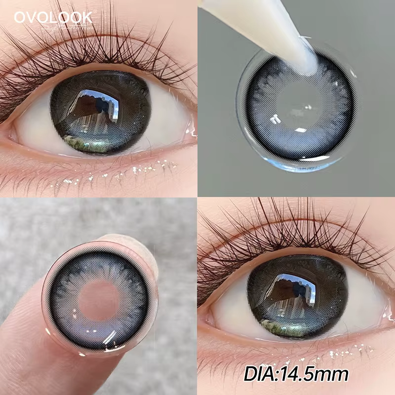 Lentilles de Contact bleues pour les yeux maquillage couleur élèves myopie