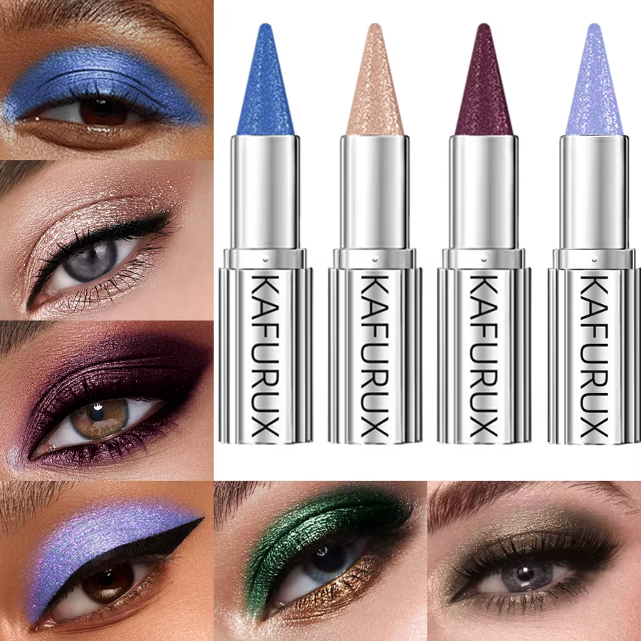 Crayon fard à paupières métallique blanc noir violet