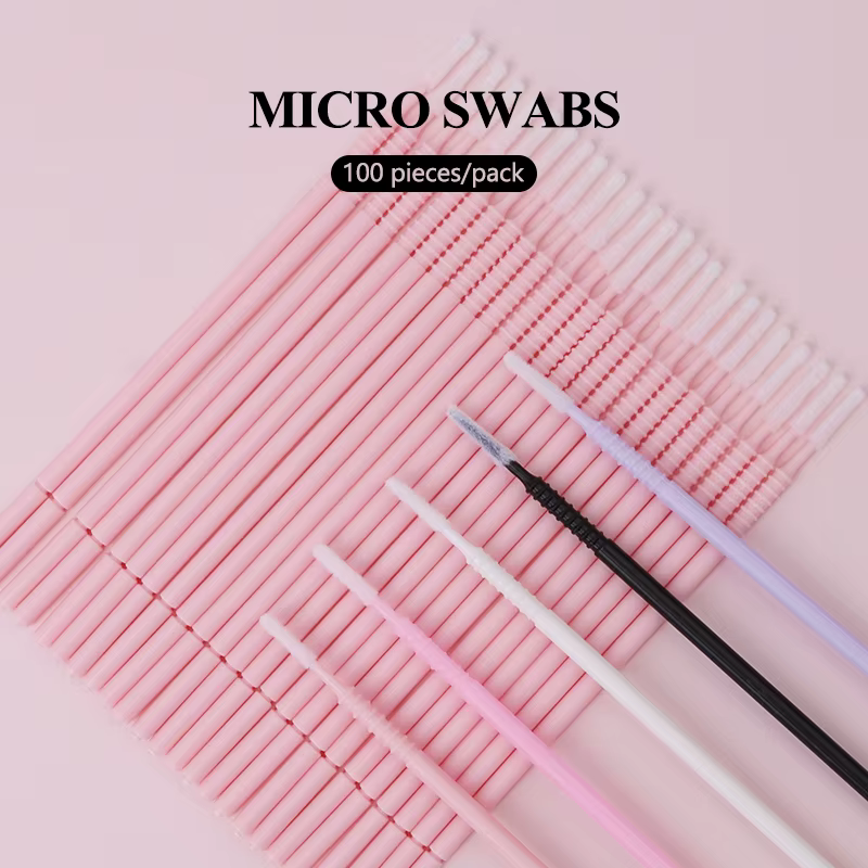 SAKURAHANA 100 pièces microbrosse jetable poignée en spirale Mascara baguettes applicateur cils brosses Extension
