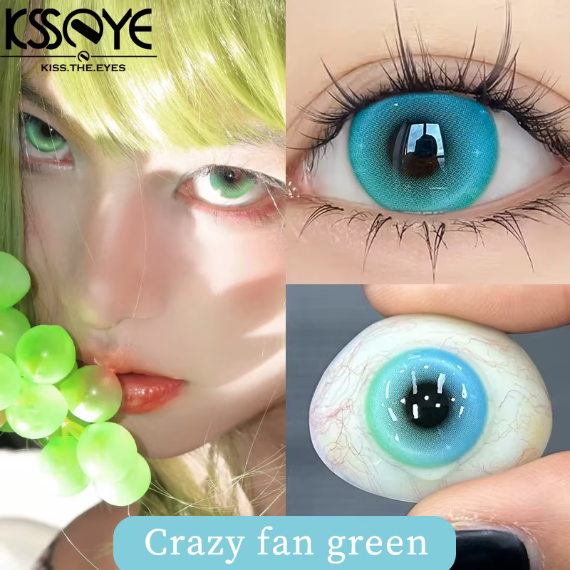 KSSEYE 1 paire de lentilles de Contact de couleur de Style Kio avec dioptrie yeux de myopie Halloween Cosplay