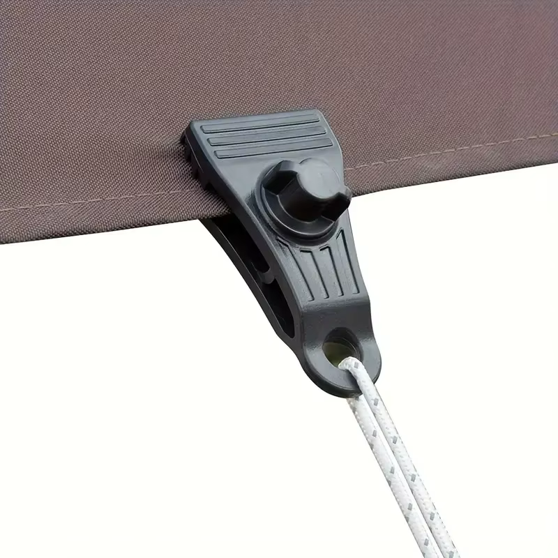 Ensemble de 10 clips et mousquetons pour tente, pinces renforcées coupe-vent pour la fixation des houx de pluie auvent, utilisation en extérieur