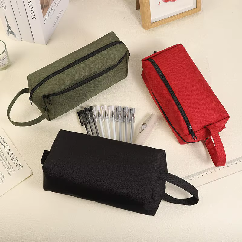Trousse à crayons grande capacité, pochette à stylos esthétique, organiseur de papeterie de bureau, sac à crayons simple, robuste et multifonctionnel