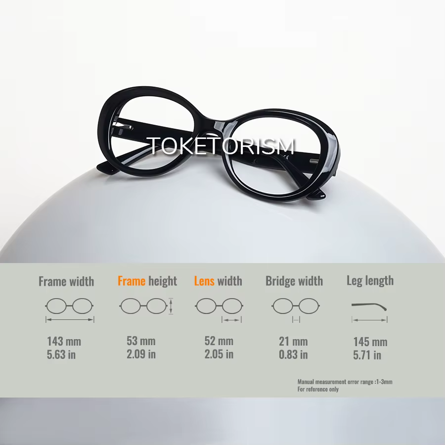 Toketorism Vintage ovale montures de lunettes femmes lumière bleue