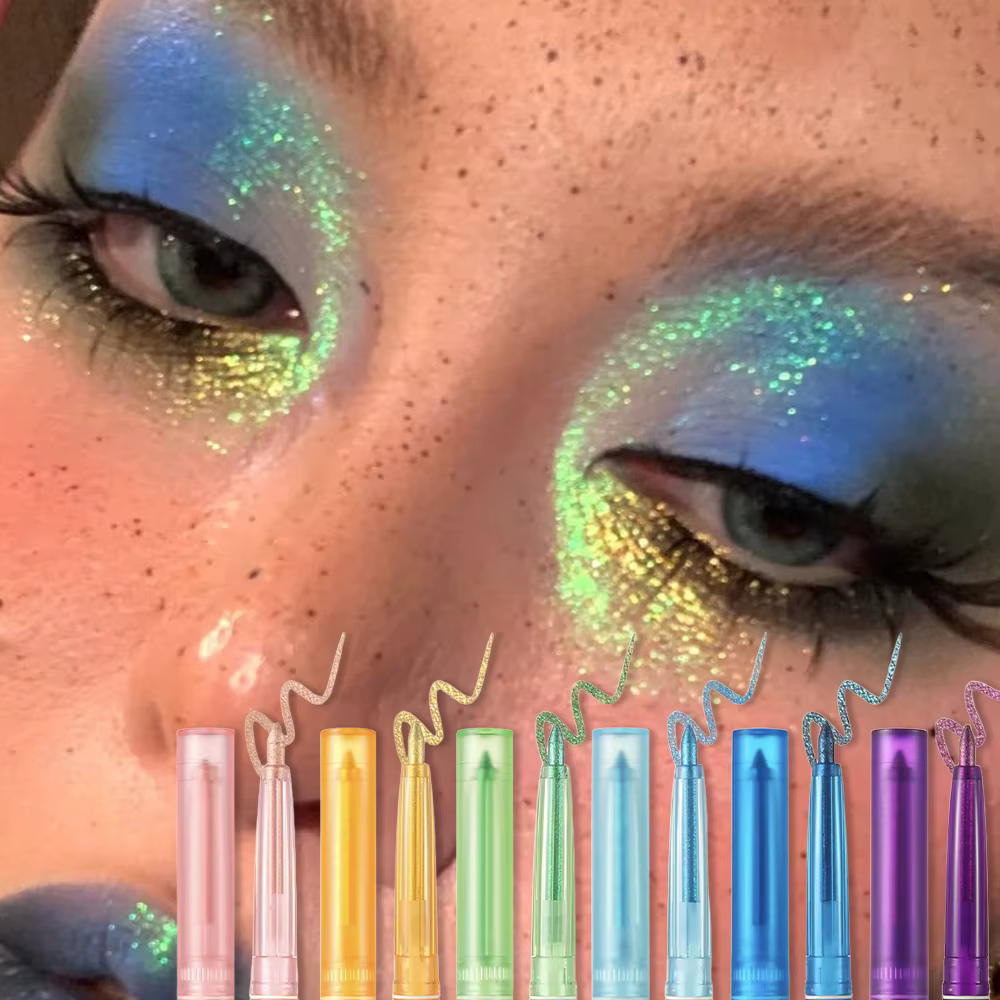 6 couleurs caméléons Eyeliner perle métallique brillant fard à paupières