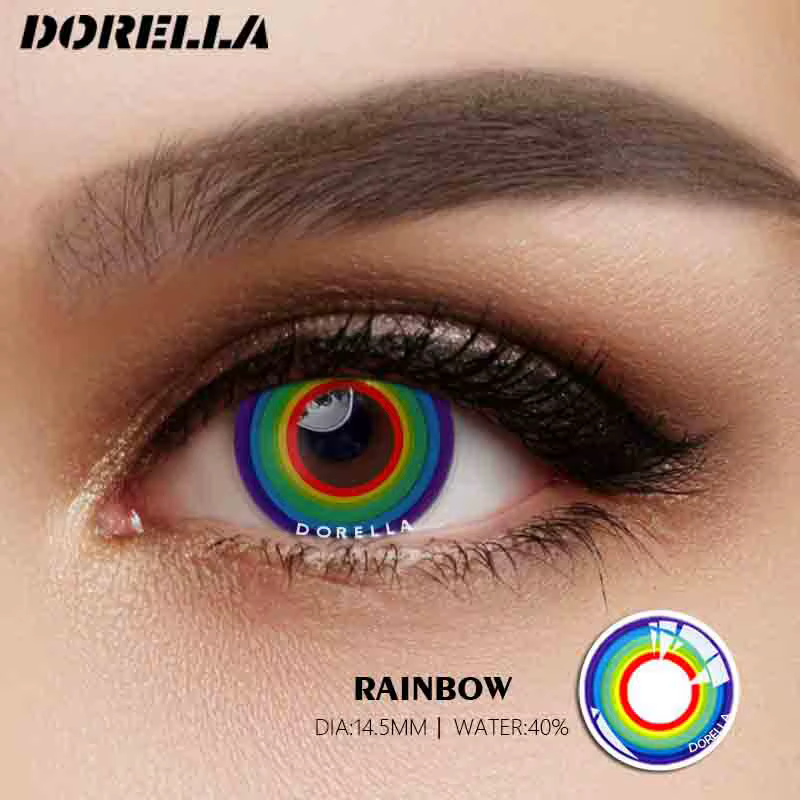 D'ORELLA 1 paire de lentilles de contact colorées pour les yeux