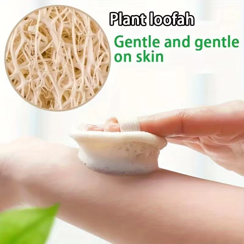 Lot de 3 Gants en Loofah pour le Visage – Serviette Nettoyante Exfoliante – Éponge Nettoyante en Profondeur – Démaquillant – Tampon Nettoyant Facial