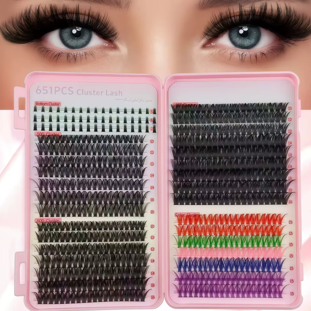 Lash Book DIY, Clusters de faux cils individuels colorés