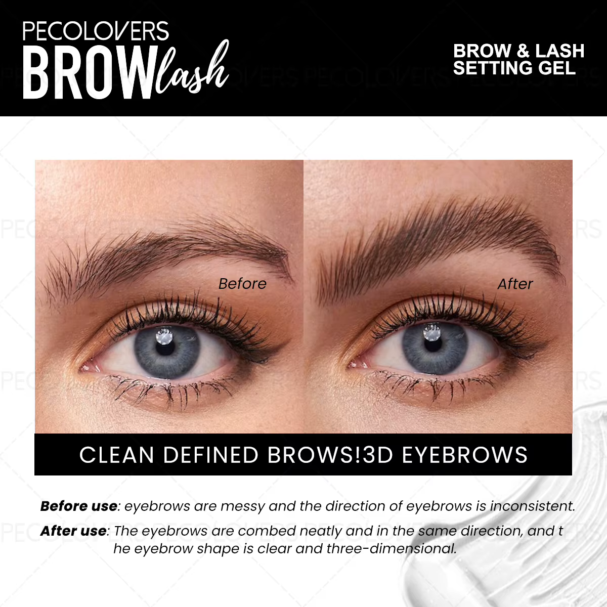 1 gel à sourcils avec brosse - Formule douce