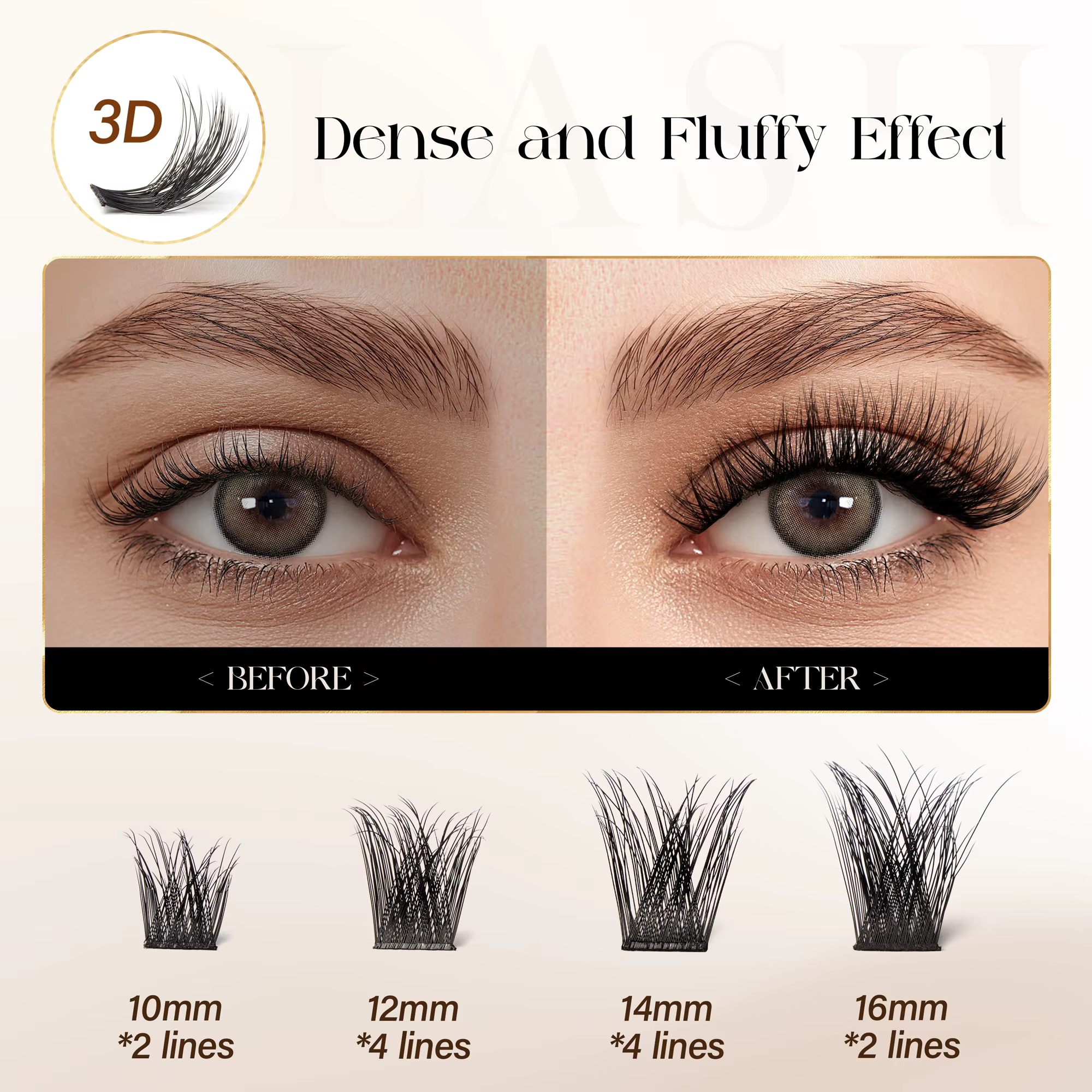Extensions de Faux-Cils Naturels Individuels