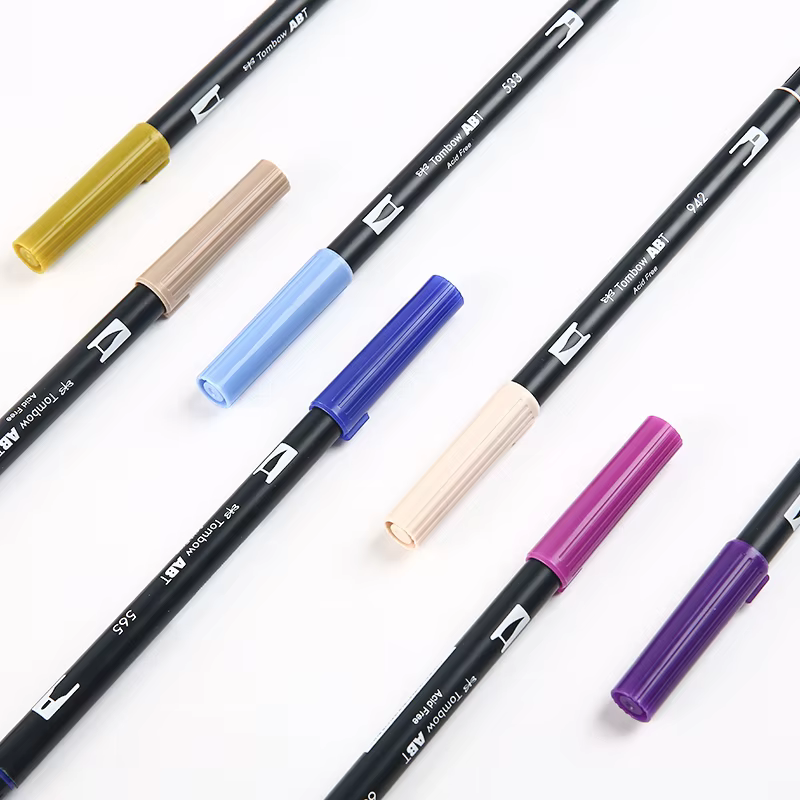 Tombow ABT-Stylo pinceau à eau et pointe fine pour touristes, stylo marqueur d'art de calligraphie, carte de journalisation, fournitures artistiques exécutives, 1PC