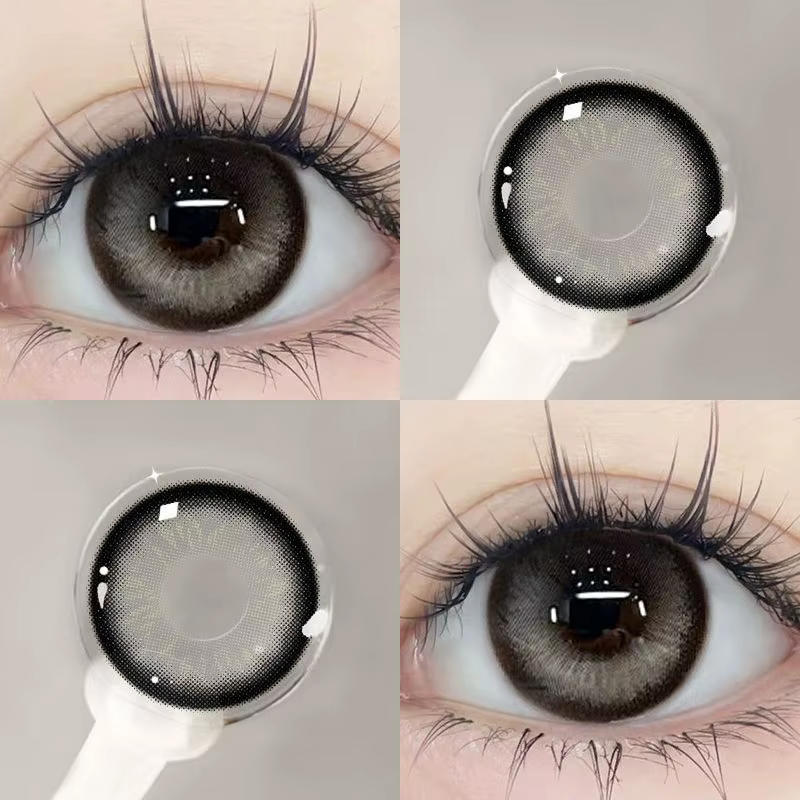 YIMEIXI 1 paire de lentilles pour les yeux brunes