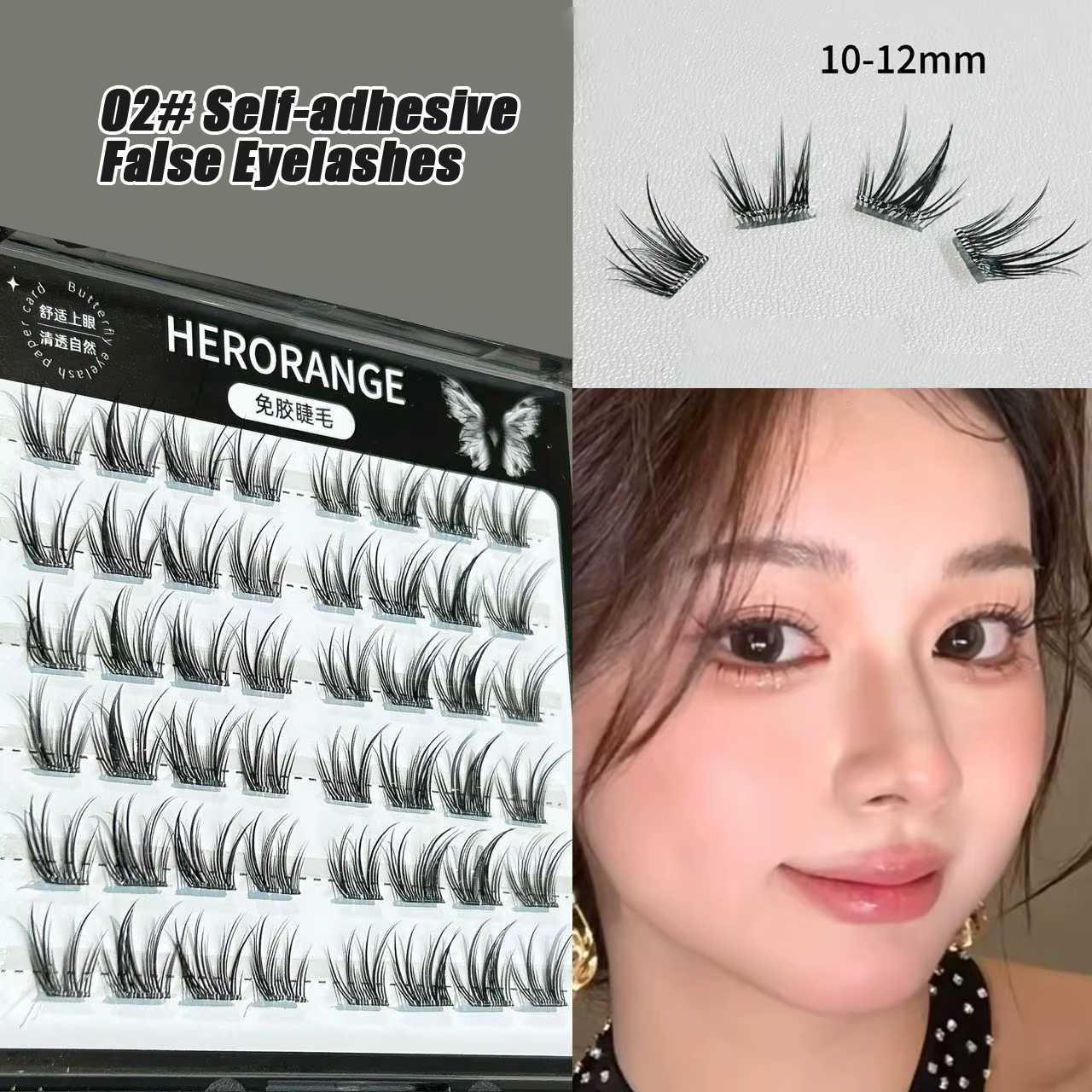Faux cils et cils inférieurs sans colle