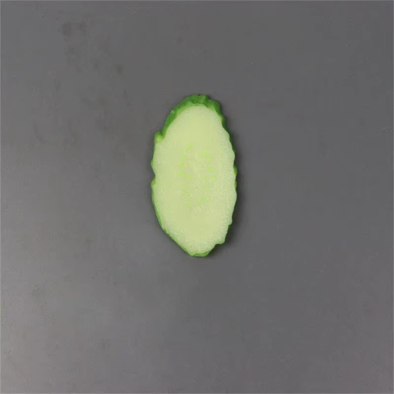 G6KF 10PCS Simulation Cucumber Slices Fake Model Restaurant Tilring Outil