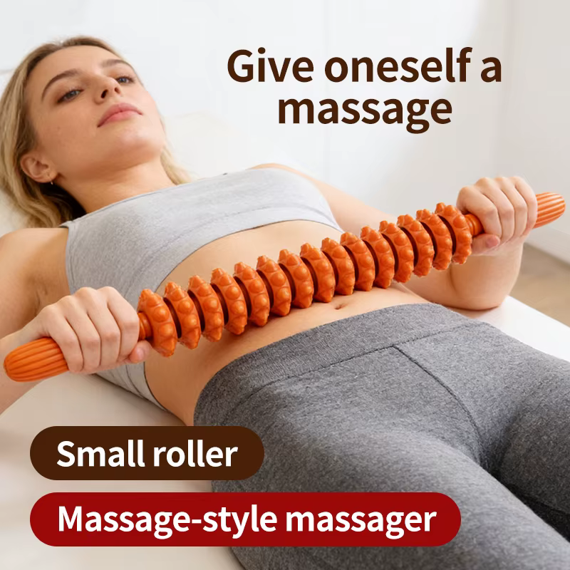 Appareil de massage roulant, bâton de massage manuel, adapté au dos, à l'abdomen et à la relaxation musculaire globale