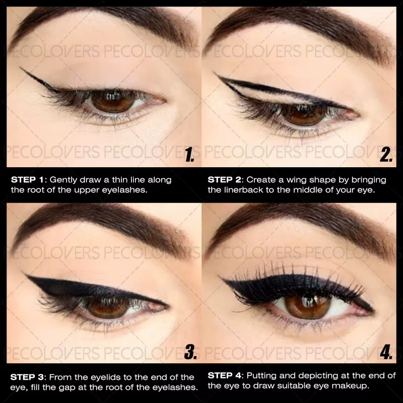 Eyeliner vert et noir, imperméable et résistant à la sueur