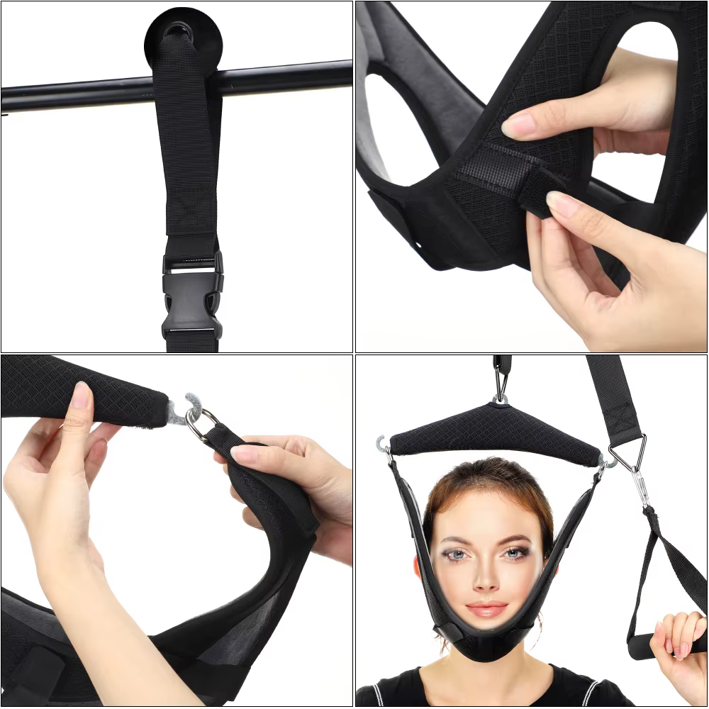 Dispositif de Traction Cervicale pour le Cou Souple, Ceinture d'étirement, Orthèse Médicale, Cadre Réglable