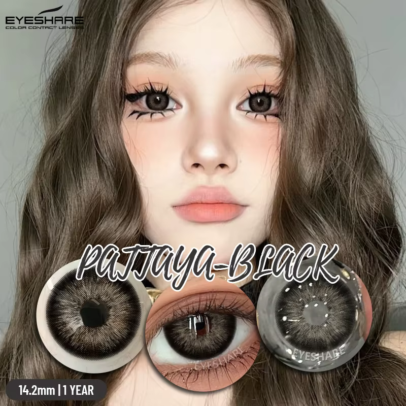 EYESHARE 1 paire de nouveaux élèves colorés maquillage couleur noire lentilles de Contact beauté femmes