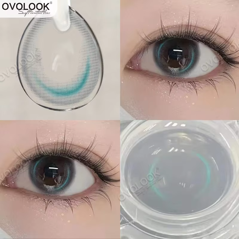 2PCS/PAIR lentilles de Contact lune bleue