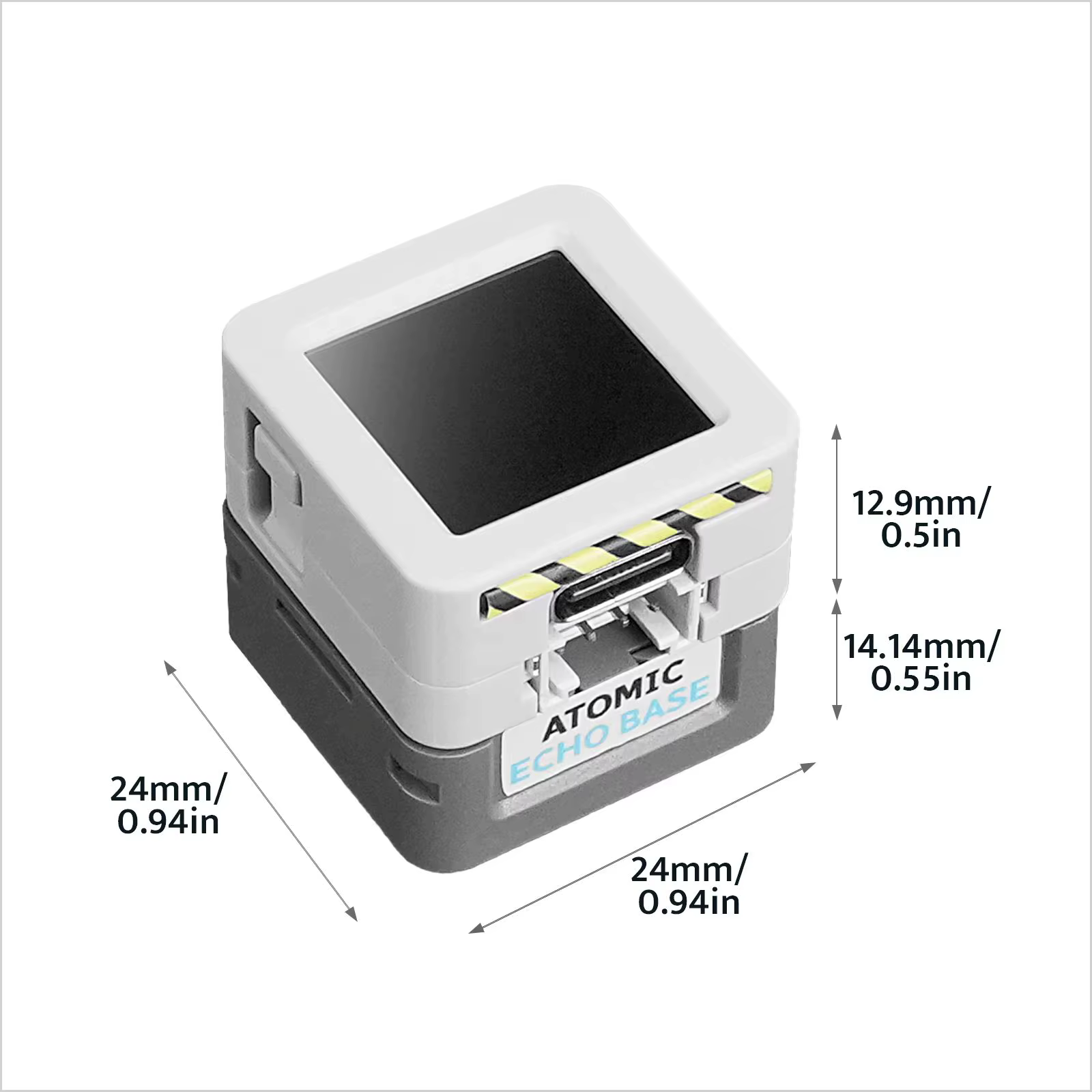 Kit de chatbot M5Stack Official Atoms3R Al avec base Atomic Echo, reconnaissance vocale, contrôleur programmable