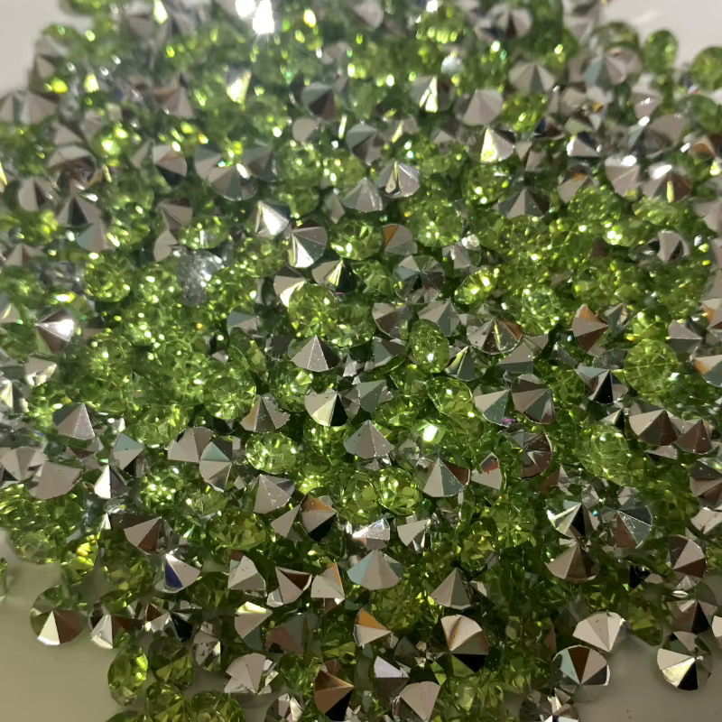 Diamant en résine à fond pointu de 3 mm, fond argenté, fond doré, diamant à fond pointu, diamant pour décoration d'ongles DIY, couleur D