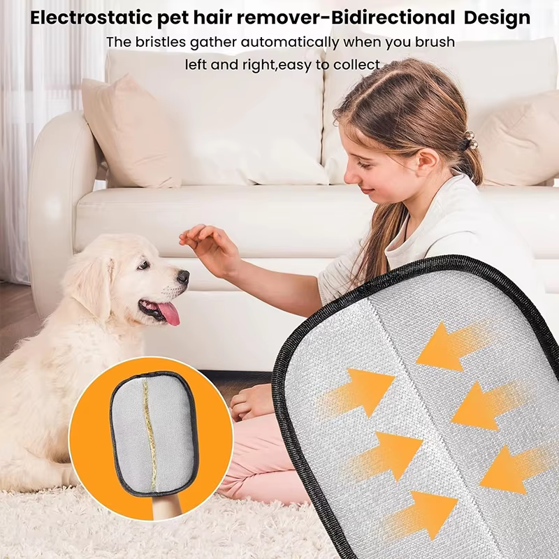 Gant d'épilation pour animaux de compagnie, gants d'épilation électrostatiques Double face, brosse dépoussiérante réutilisable et lavable pour chien et chat