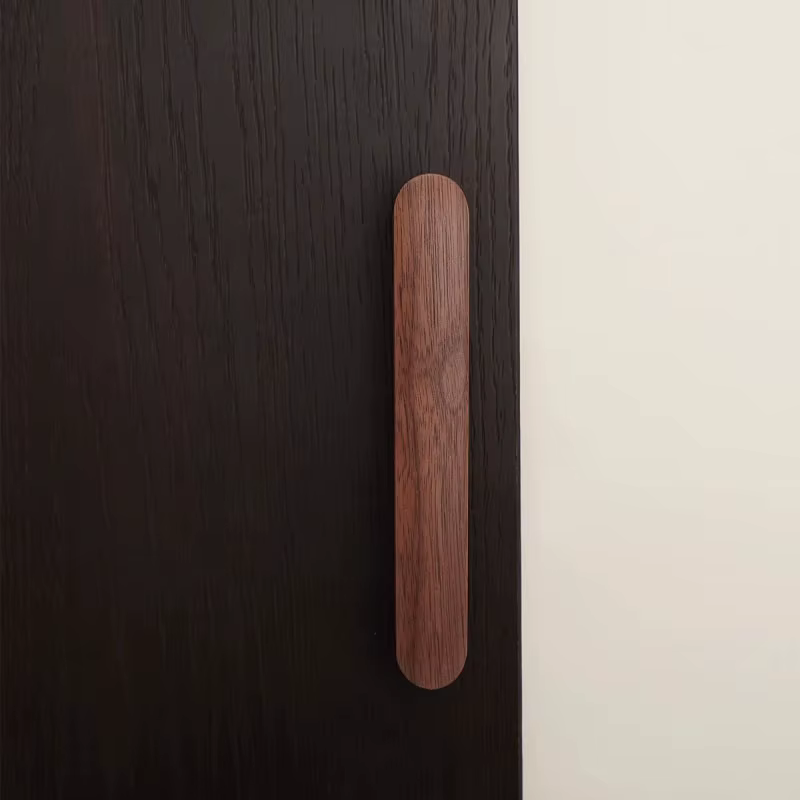 Poignées d'armoire en bois massif naturel, pour tiroirs de cuisine, armoires minimalistes, poignées de sécurité pour enfants, boutons de porte nordiques en bois, décoration de maison