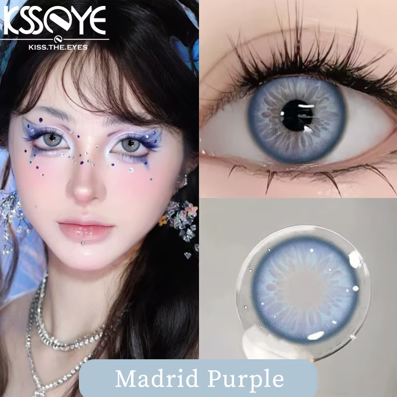 KSSEYE 1 paire de lentilles de Contact de couleur de Style Kio avec dioptrie yeux de myopie
