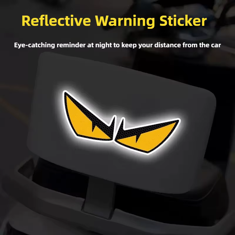 Autocollant de voiture drôle yeux rouges yeux du diable autocollants d'avertissement réfléchissants imperméables accessoires pour voitures camions motos décalcomanie