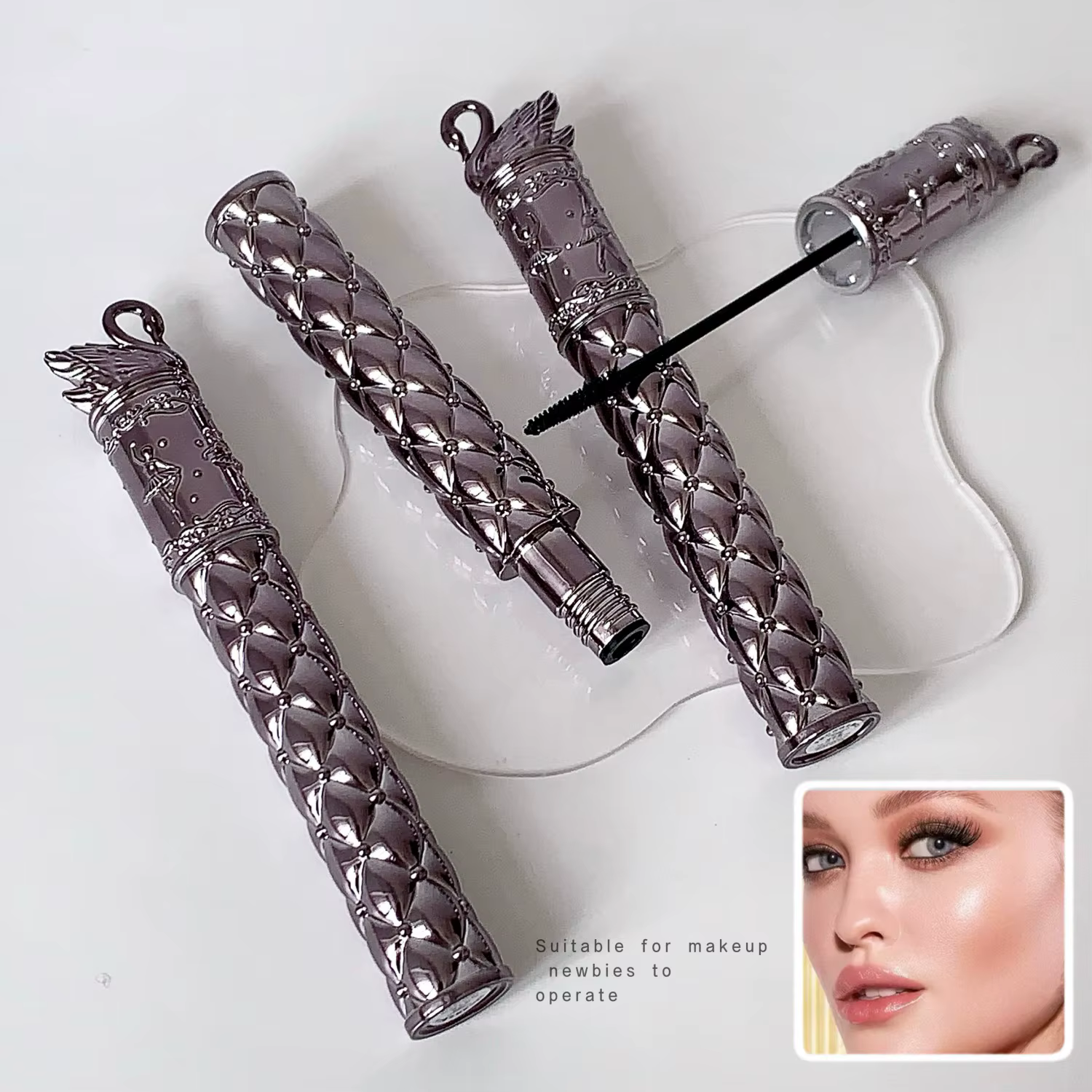 SHAQINUO Mascara 4D Imperméable Anti-bavures Épaississant Allongeant Fixateur de Courbure Volumisant Effet Cils Naturels Cosmétiques pour les Yeux