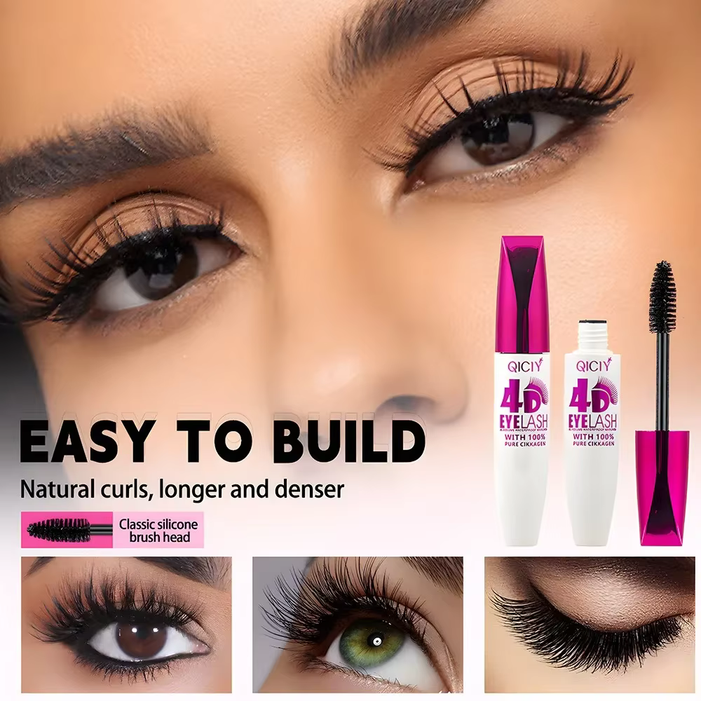 Mascara 4D noir résistant à l'eau