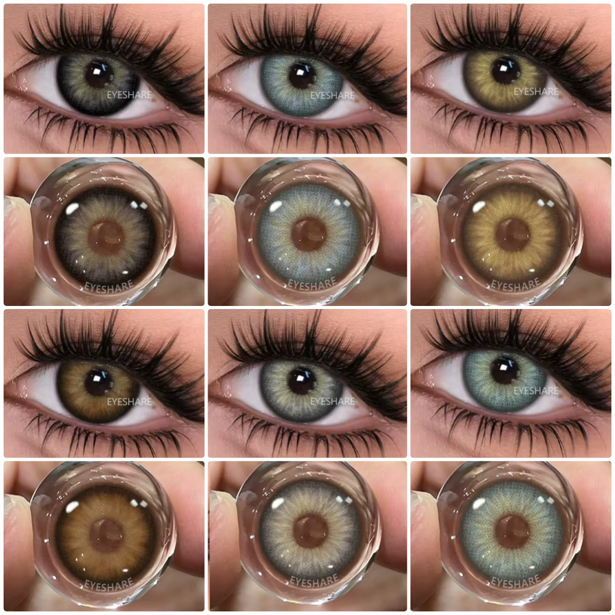 EYESHARE 1 paire de lentilles de Contact colorées pour les yeux