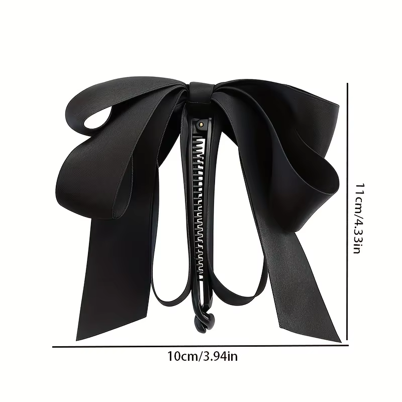 Nœuds de cheveux pour femmes, pinces à cheveux en satin soyeux pour filles, ruban de cheveux de couleurs neutres, pinces à nœuds mignonnes pour femmes
