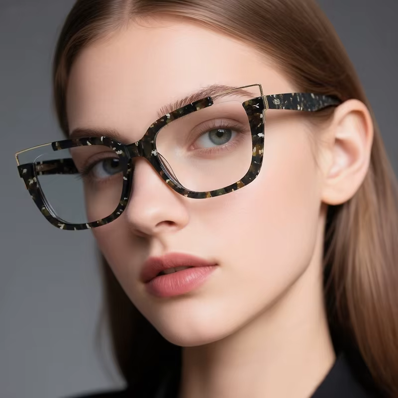 Lunettes œil de chat surdimensionnées rétro pour femmes de luxe