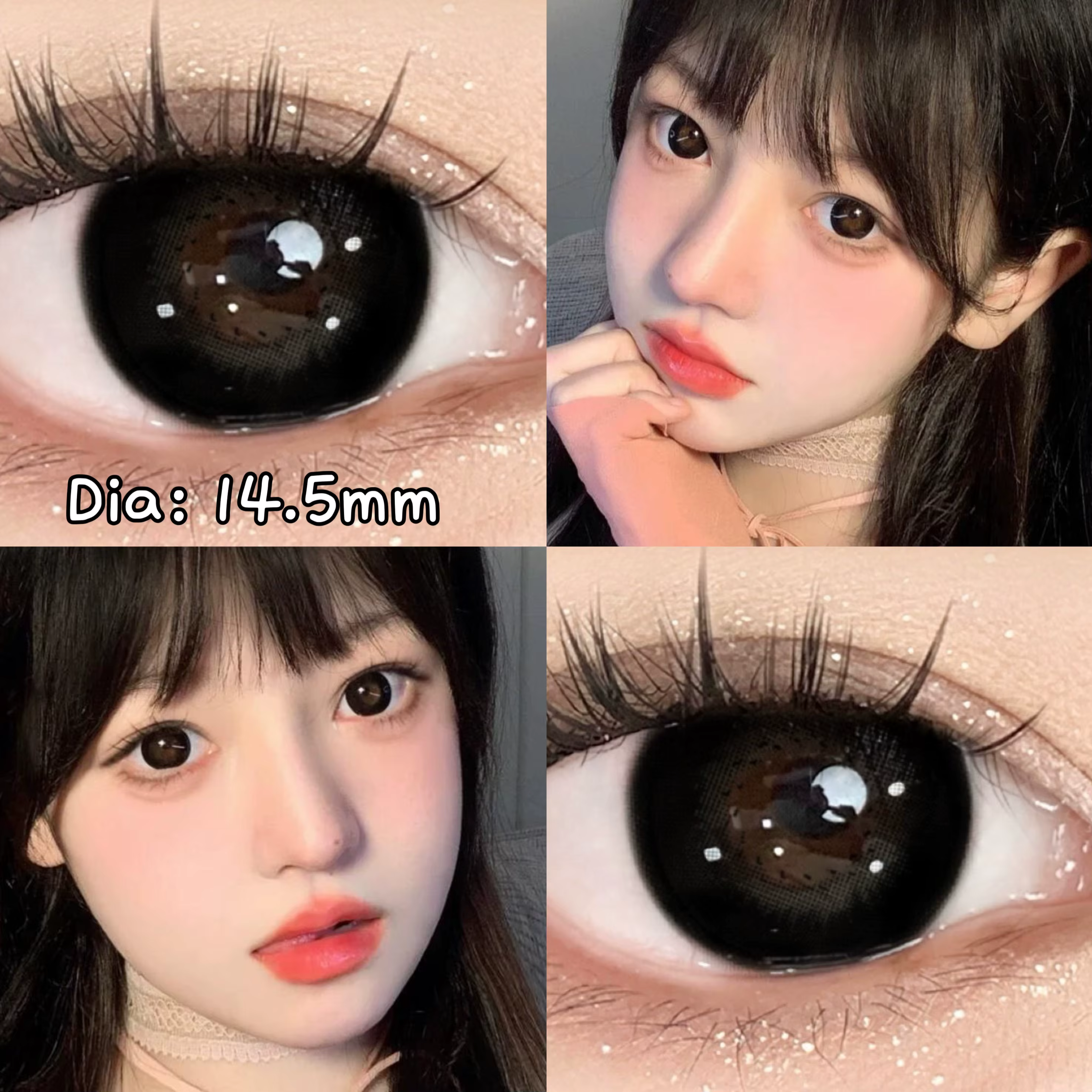 OVOLOOK 1 paire (2 pièces) de grandes lentilles noires pour les yeux