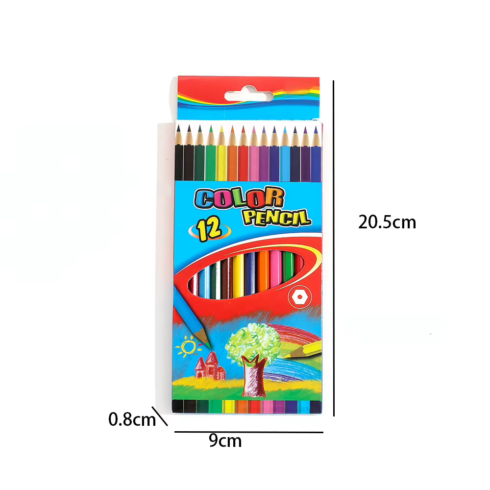 Crayons de couleur en bois pour artiste, peinture à l'huile, crayon pour document, art, graffiti, dessin, croquis, fournitures scolaires, 12 couleurs