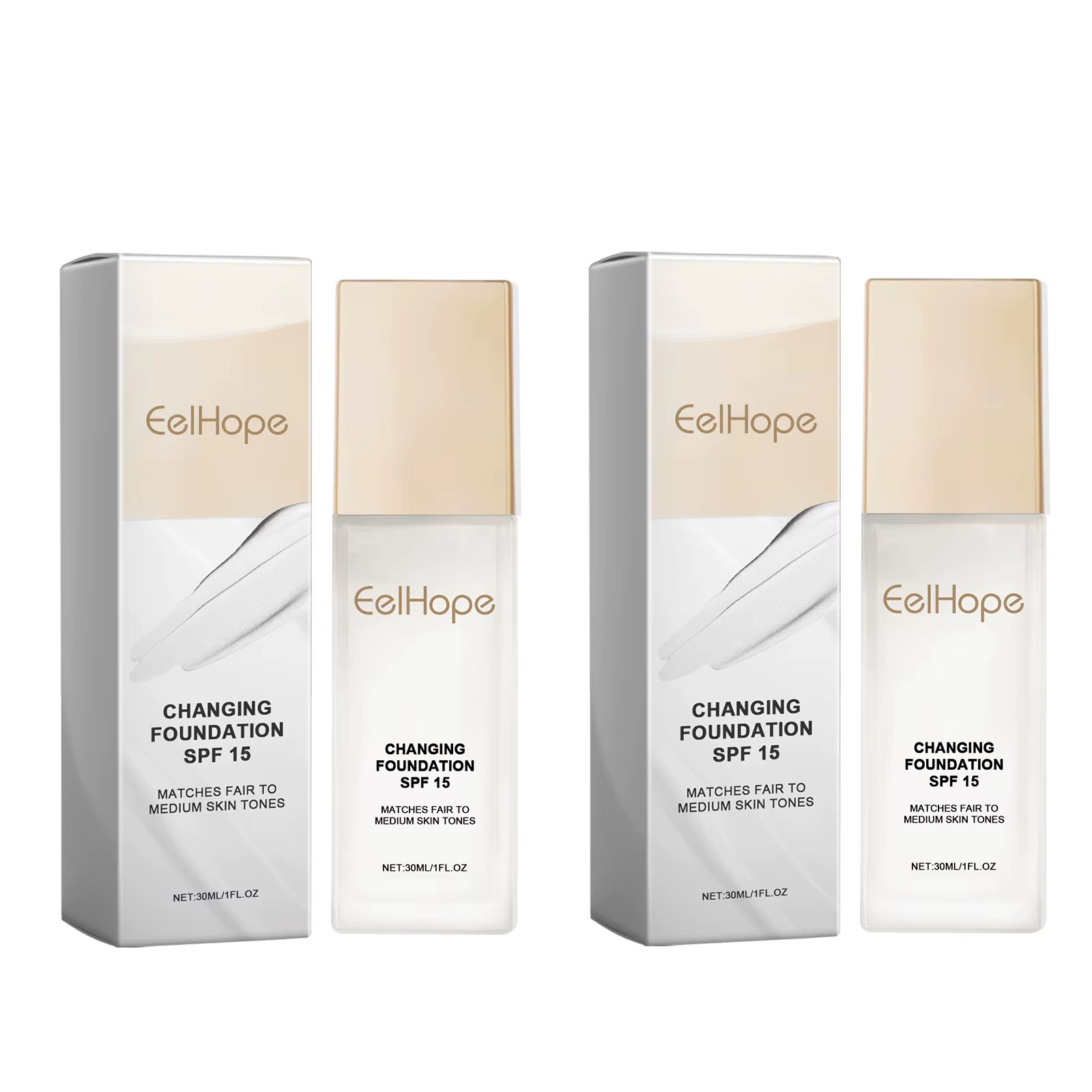 Fond de teint à couleur changeante, hydratant, cache les rides, lignes SPF 15 +, couleur hydratante, longue tenue, correcteur de Base de maquillage imperméable